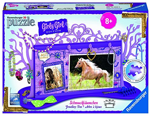 Ravensburger 12068 - Girly Girl Edition - Schmuckbäumchen Pferde - 3D Puzzle, 108-teilig von Ravensburger