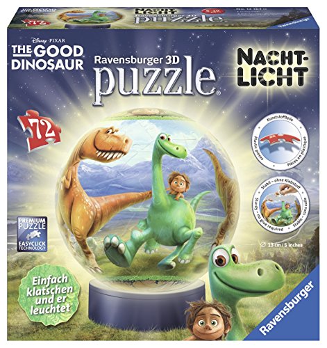 Ravensburger 12167 3-D Puzzles, The Good Dinosaur, 72 Teile, 3D Puzzle-Ball Nachtlicht von Ravensburger