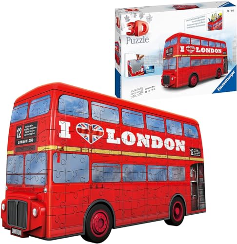 Ravensburger 3D Puzzle London Bus 12534 - 216 Teile - Das berühmte Fahrzeug Londons als 3D Puzzle für Erwachsene und Kinder ab 8 Jahren von Ravensburger