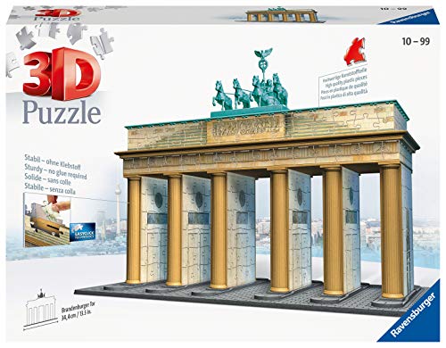 Ravensburger 3D Puzzle 12551 Brandenburger Tor - 324 Teile - Das Berliner Wahrzeichen für Puzzlefans ab 10 Jahren von Ravensburger
