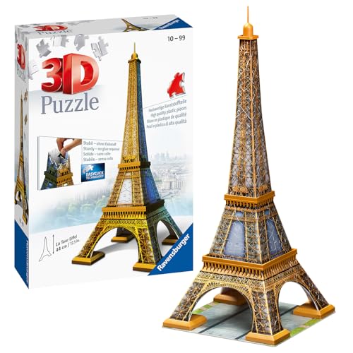 Ravensburger 3D Puzzle 12556 - Eiffelturm - 216 Teile - Das UNESCO Weltkultur Erbe zum selber Puzzeln ab 10 Jahren von Ravensburger