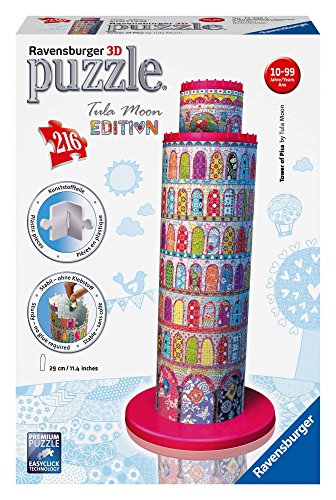 Ravensburger 12568 - Tula Moon Pisa Turm, 3D Puzzle-Bauwerke, 216 Teile von Ravensburger 3D Puzzle