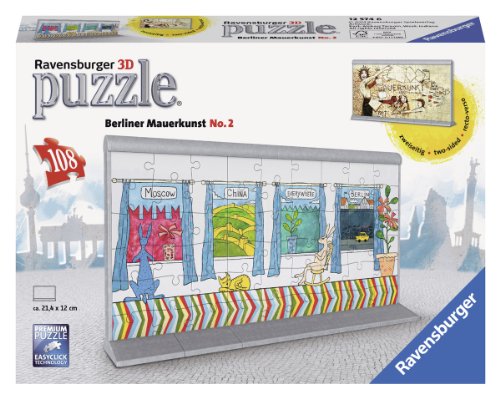 Ravensburger 12574 - Berliner Mauerkunst No.2, 108 Teile 3D Puzzle-Bauwerke von Ravensburger 3D Puzzle