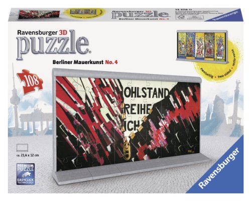 Ravensburger 12576 - Berliner Mauerkunst No.4-3D Puzzle Bauwerke, 108 Teile von Ravensburger