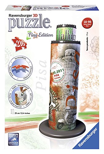 Ravensburger 125814 Flag Edition Pisa Turm-3D Puzzle-Bauwerke, 216 Teile Ravensburger 125814 Flag Edition Pisa Turm-3D Puzzle-Bauwerke, 216 Teile von Ravensburger
