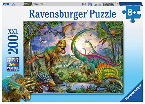 Ravensburger Kinderpuzzle - 12718 Im Reich der Giganten - Dinosaurier-Puzzle für Kinder ab 8 Jahren, mit 200 Teilen im XXL-Format von Ravensburger