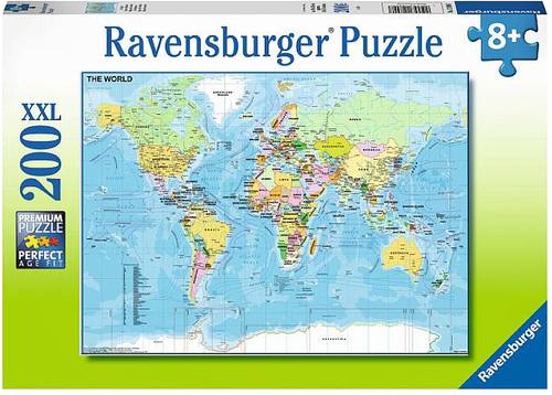 Ravensburger 12890 Puzzle Die Welt 200 Teile XXL 12890 von Ravensburger