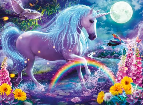 Ravensburger 12980 100 Teile XXL-glitzerndes Einhorn (Glitzer-Kollektion) Unicorn Puzzle Kinder von Ravensburger