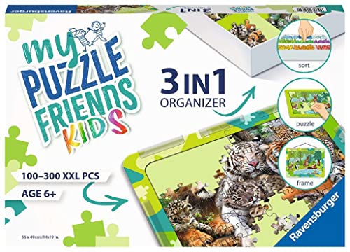 Ravensburger - 13265 3in1 Organizer für Kinderpuzzle in grün - Puzzle-Aufbewahrung für Kinder ab 6 Jahren, mit Puzzlematte, Puzzle-Sortierschale und Puzzlerahmen von Ravensburger