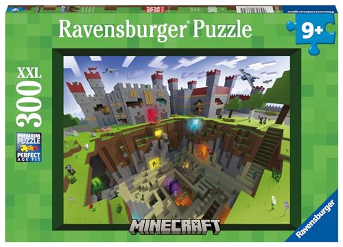 Ravensburger Kinderpuzzle 13334 - Minecraft Cutaway - 300 Teile XXL Minecraft Puzzle für Kinder ab 9 Jahren, Minecraft Geschenke von Ravensburger