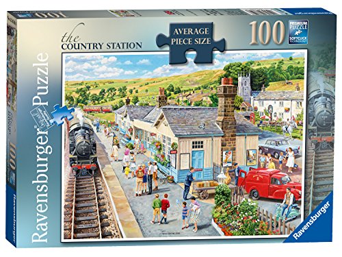 Ravensburger 13614 The Country Station Puzzle mit extra großen, 100 Teile, für Erwachsene und Kinder ab 10 Jahren, Mehrfarbig, 36,2 x 49,3 x 0,2 cm von Ravensburger