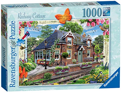 Ravensburger 13989 Country Cottage Collection No.13 – Eisenbahnhütte, Puzzle, 1000 Teile, Mehrfarbig, Einheitsgröße von Ravensburger