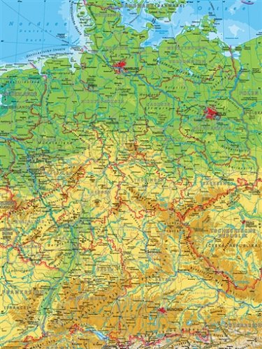 Ravensburger 14206 - Deutschlandkarte geographisch und Politisch, 500 Teile Puzzle von Ravensburger