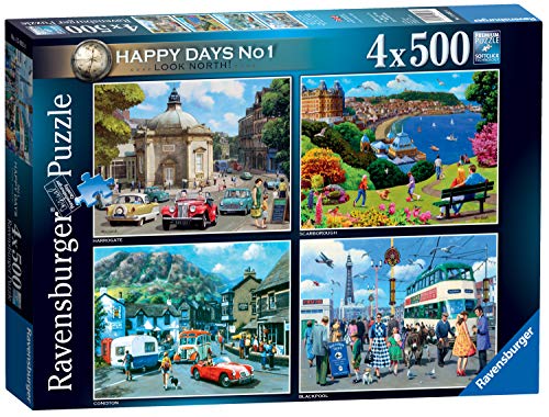 Ravensburger Happy Days Collection No.1 Look North 4X 500 Piece Jigsaw Puzzle for Adults and Kids Age 10 Years Up Ravensburger Happy Days Collection No.1 Look North 4X 500 Piece Jigsaw Puzzle for Adults and Kids Age 10 Years Up von Ravensburger