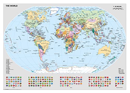 Ravensburger Puzzle 15652 - Politische Weltkarte - 1000 Teile Puzzle für Erwachsene und Kinder ab 14 Jahren, Puzzle-Weltkarte mit Flaggen von Ravensburger