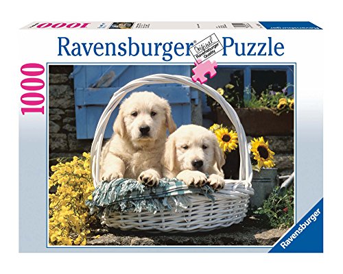 Ravensburger 15718 - Hundebabys im Körbchen - 1000 Teile Puzzle von Ravensburger