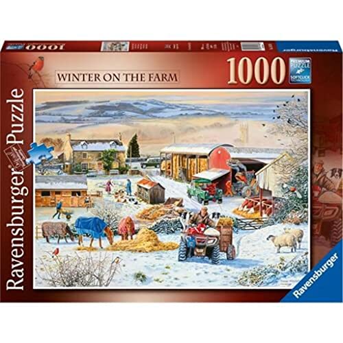 Ravensburger 16478 Winter on The Farm Puzzle 1000 Teile für Erwachsene & Kinder ab 12 Jahren, 69,9 x 49,7 x 0,2 cm von Ravensburger