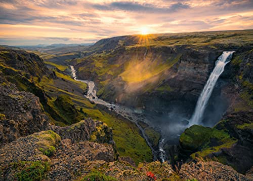 Ravensburger Puzzle Scandinavian Places 16738 - Haifoss auf Island - 1000 Teile Puzzle für Erwachsene und Kinder ab 14 Jahren von Ravensburger