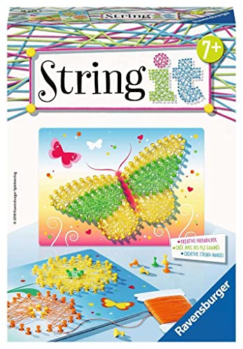 Ravensburger 18034 String it Mini Butterflies - Kreative Fadenbilder mit Schmetterling und Blüten, für Kinder ab 7 Jahren von Ravensburger