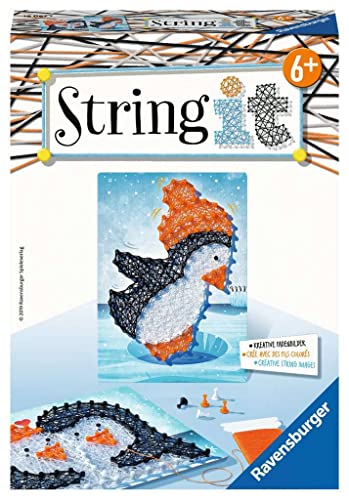 Ravensburger 18067 String it Mini Pinguin – Kreative Fadenbilder mit frechen Pinguinen, für Kinder ab 6 Jahren von Ravensburger