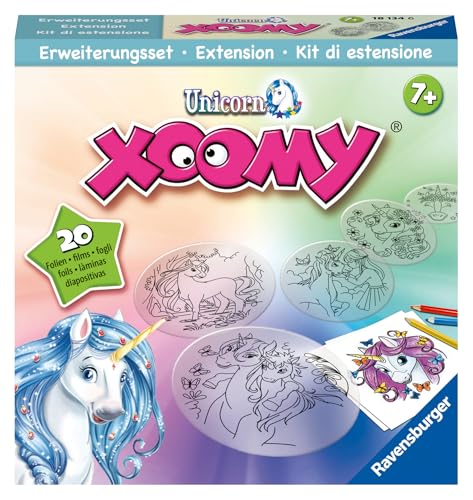 Ravensburger Xoomy Erweiterungsset Unicorn 18134 - Zauberhafte Einhörner zeichnen Lernen, Kreatives Zeichnen und Malen für Kinder ab 7 Jahren von Ravensburger