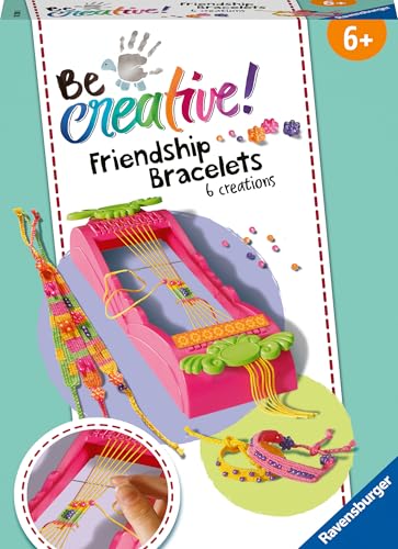 Ravensburger BeCreative Freundschaftsbändchen - Bastelset für Kinder ab 6 Jahre - Schmuck Basteln für Mädchen und Jungen - 18280 - Geburtstagsgeschenke, Deko selber basteln von Ravensburger
