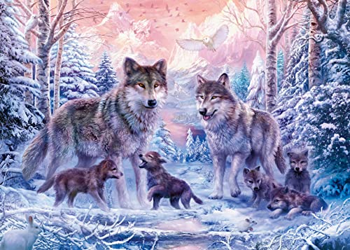 Ravensburger 19146 19146-Arktische Wölfe-1000 Teile Erwachsene und Kinder ab 14 Jahren, Puzzle mit Wölfen, Silver, 1000 von Ravensburger
