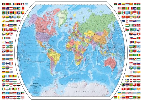 Ravensburger 19633 Political World Map Puzzle 1000pc, Adult Puzzles von Ravensburger