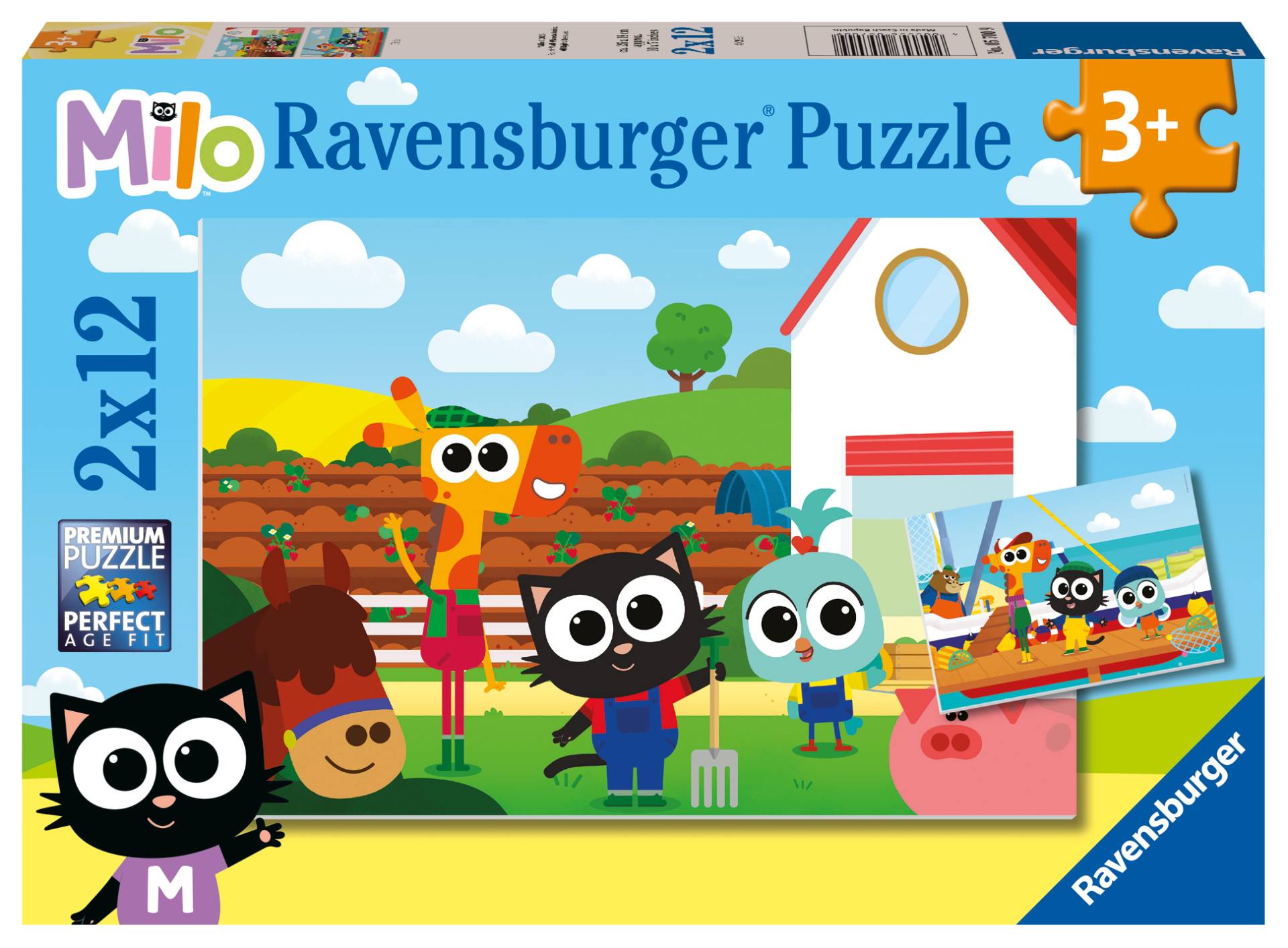 Ravensburger 2 Puzzles - Bauernhof & Fischer Milo 12 Teile Puzzle Ravensburger-05700 Ravensburger 2 Puzzles - Bauernhof & Fischer Milo 12 Teile Puzzle Ravensburger-05700 von Ravensburger