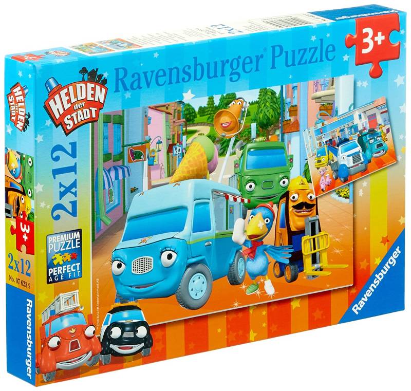 Ravensburger 2 Puzzles - Helden der Stadt 12 Teile Puzzle Ravensburger-07623 von Ravensburger