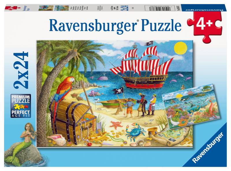 Ravensburger 2 Puzzles - Piraten und Meerjungfrauen 24 Teile Puzzle Ravensburger-5676 Ravensburger 2 Puzzles - Piraten und Meerjungfrauen 24 Teile Puzzle Ravensburger-5676 von Ravensburger