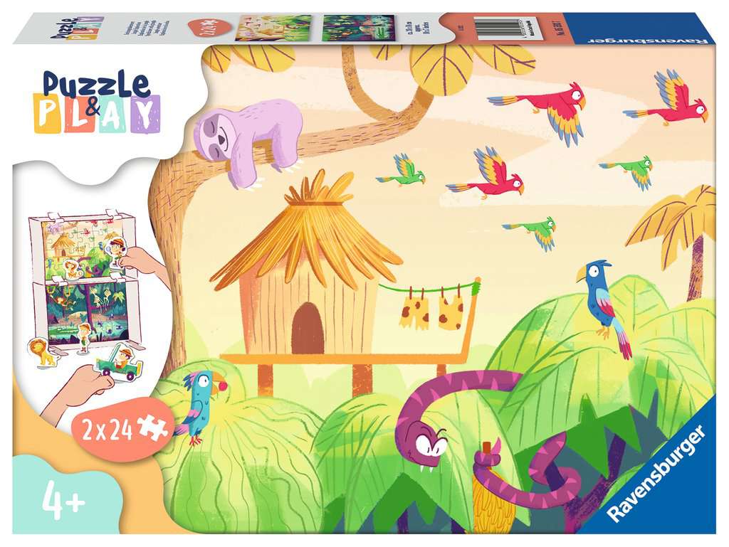 Ravensburger 2 Puzzles - Puzzle & Play - Dschungelabenteuer 24 Teile Puzzle Ravensburger-05593 Ravensburger 2 Puzzles - Puzzle & Play - Dschungelabenteuer 24 Teile Puzzle Ravensburger-05593 von Ravensburger