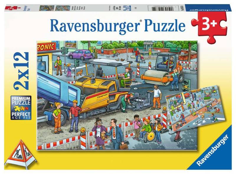 Ravensburger 2 Puzzles - Straßenbaustelle 12 Teile Puzzle Ravensburger-05635 von Ravensburger