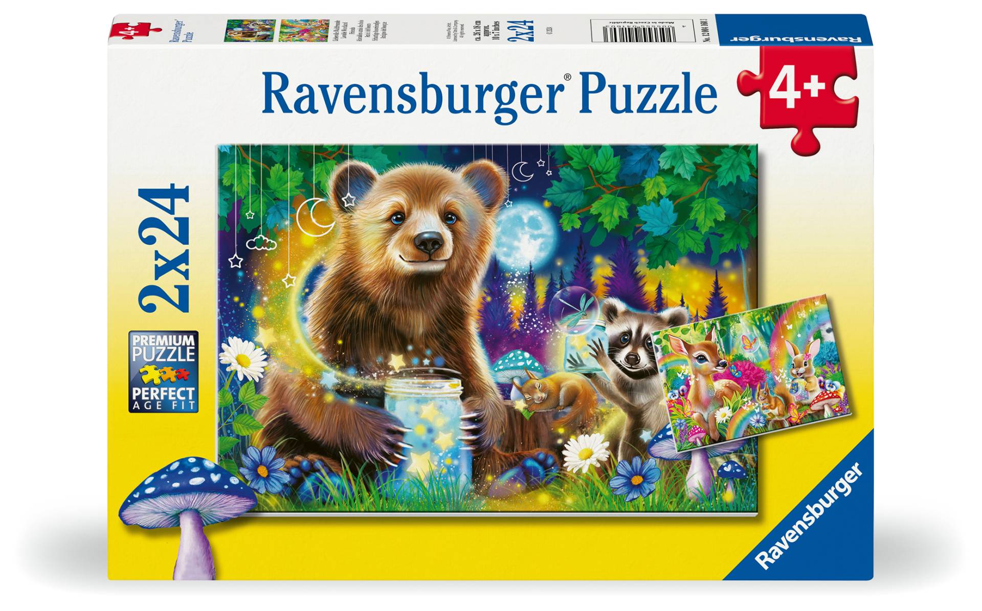 Ravensburger 2 Puzzles - Süße Freunde des Waldes 24 Teile Puzzle Ravensburger-04160 von Ravensburger