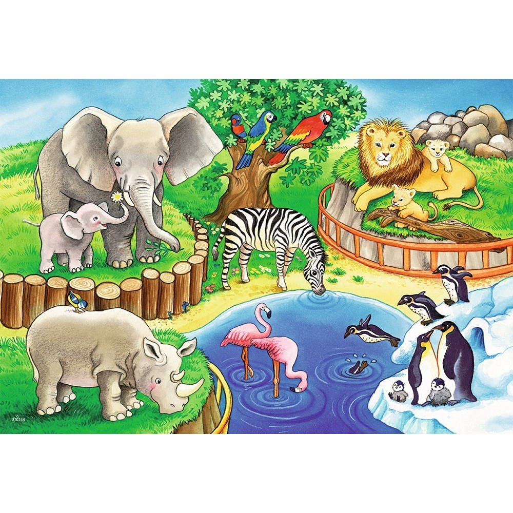 Ravensburger 2 Puzzles - Tiere im Zoo 12 Teile Puzzle Ravensburger-07602 Ravensburger 2 Puzzles - Tiere im Zoo 12 Teile Puzzle Ravensburger-07602 von Ravensburger