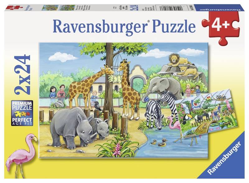 Ravensburger 2 Puzzles - Willkommen im Zoo 24 Teile Puzzle Ravensburger-07806 von Ravensburger