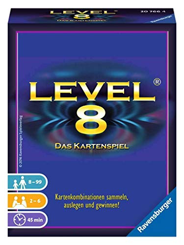 Ravensburger 20766 - Level 8, Kartenspiel ab 8 Jahren, Gesellschaftsspiel für 2-6 Spieler, Familienspiel, Zahlenfolge Ravensburger 20766 - Level 8, Kartenspiel ab 8 Jahren, Gesellschaftsspiel für 2-6 Spieler, Familienspiel, Zahlenfolge von Ravensburger
