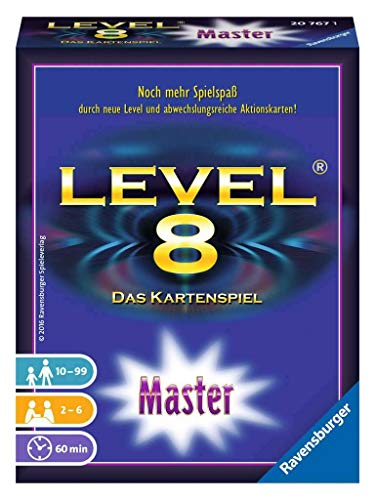 Ravensburger 20767 - Level 8 Master, Kartenspiel ab 10 Jahren, Gesellschaftsspiel für 2-6 Spieler, Familienspiel, Zahlenfolge, Master Version Ravensburger 20767 - Level 8 Master, Kartenspiel ab 10 Jahren, Gesellschaftsspiel für 2-6 Spieler, Familienspiel, Zahlenfolge, Master Version von Ravensburger