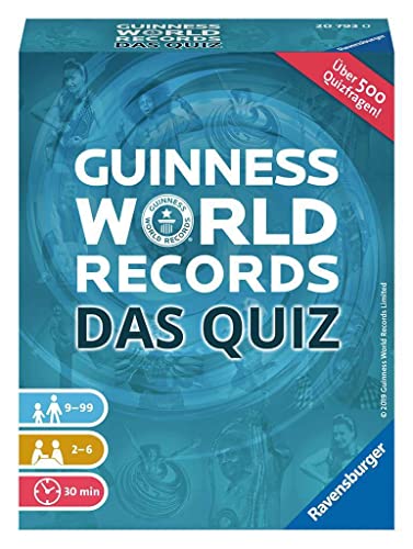 Ravensburger 20793 - Guinness World Records - Das Quiz, 500 Fragen, Wissensspiel für 2-6 Spieler, Quizspiel Ravensburger 20793 - Guinness World Records - Das Quiz, 500 Fragen, Wissensspiel für 2-6 Spieler, Quizspiel von Ravensburger