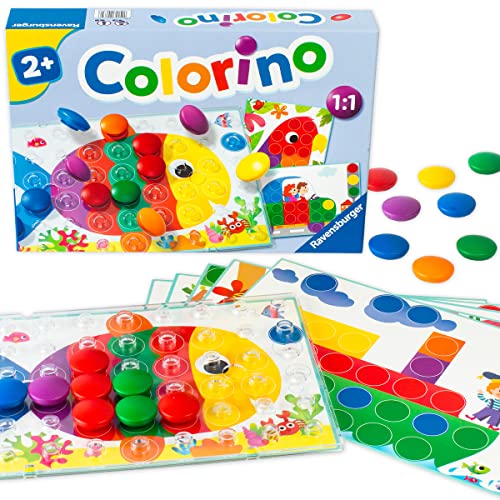 Ravensburger Kinderspiele 20832 - Colorino - Kinderspiel zum Farbenlernen, Mosaik Steckspiel, Spielzeug ab 2 Jahre von Ravensburger