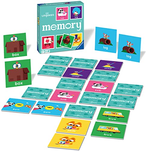 Ravensburger 20846 - Lingokids Memory®, der Spieleklassiker zum Englisch Lernen, Merkspiel für 1-8 Spieler ab 3 Jahren von Ravensburger