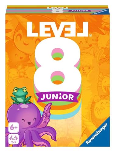 Ravensburger 20860 - Level 8 Junior, Die Junior Variante des beliebten Kartenspiels für 2-5 Spieler ab 6 Jahren / Kinderspiel / Familienspiel / Reisespiel von Ravensburger