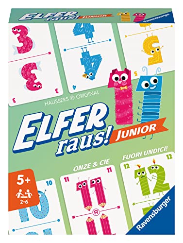 Ravensburger - 20947 Elfer Raus! Junior - Kartenspiel 2-6 Spieler, Spiel ab 5 Jahren für Kinder und Erwachsene, Zahlenraum 1-20 - Geburtstagsgeschenke Ravensburger - 20947 Elfer Raus! Junior - Kartenspiel 2-6 Spieler, Spiel ab 5 Jahren für Kinder und Erwachsene, Zahlenraum 1-20 - Geburtstagsgeschenke von Ravensburger