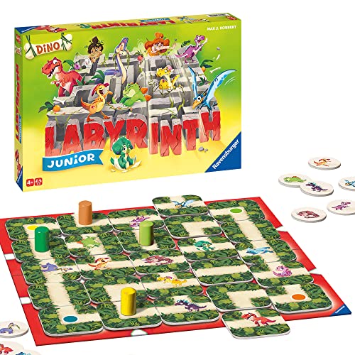 Ravensburger 20980 - Dino Junior Labyrinth - Familienklassiker für die Kleinen, Dino Spiel für Kinder ab 4 Jahren - Kinderspiel geeignet für 2-4 Spieler, Junior-Ausgabe - Geburtstagsgeschenke Ravensburger 20980 - Dino Junior Labyrinth - Familienklassiker für die Kleinen, Dino Spiel für Kinder ab 4 Jahren - Kinderspiel geeignet für 2-4 Spieler, Junior-Ausgabe - Geburtstagsgeschenke von Ravensburger