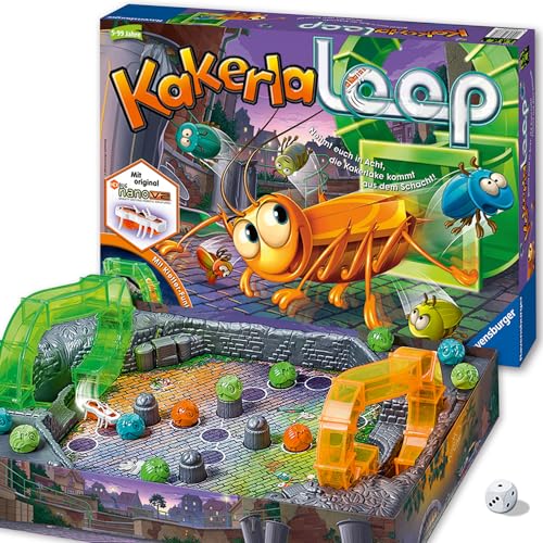 Ravensburger - Kakerlaloop 21123 - Kinderspiel mit elektronischer Kakerlake für Groß und Klein, Familienspiel für 2-4 Spieler, Kinderspiel ab 5 Jahren - Geburtstagsgeschenke von Ravensburger