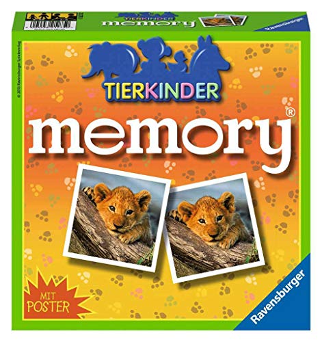 Ravensburger 21275 - Tierkinder Memory, der Spieleklassiker für Tierfans, Merkspiel für 2-8 Spieler ab 4 Jahren von Ravensburger