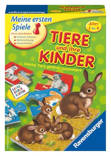 Ravensburger 21403 - Tiere und ihre Kinder - Kinderspiel, Tierwelt kennenlernen - für 1-4 Spieler ab 2 Jahren von Ravensburger