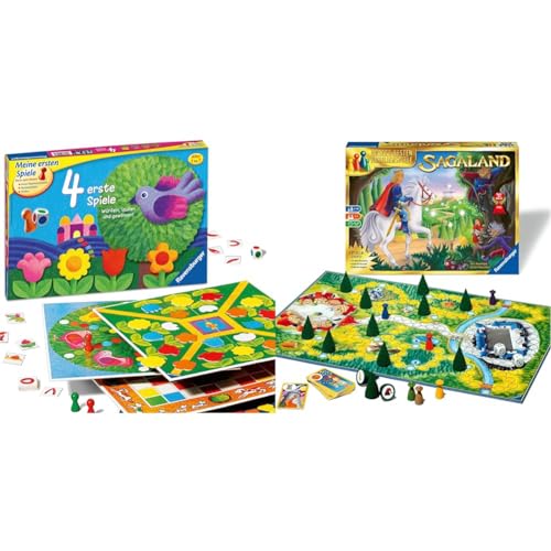 Ravensburger 21417-4 erste Spiele - Spielesammlung für die Kleinen - Spiele für Kinder ab 3 Jahren & 26424 - Sagaland - Gesellschaftsspiel für Kinder und Erwachsene von Ravensburger