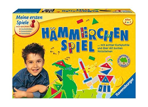 Ravensburger 21422 - Hämmerchen Spiel - Beschäftigung für Kinder, Nagelspiel für 1-4 Spieler, Geschicklichkeitsspiel ab 4 Jahren geeignet von Ravensburger