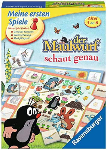 Ravensburger 22167 - Der Maulwurf schaut genau - Zuordnungsspiel für Kinder, verschiedene Spielvariationen für 1 bis 4 Spieler ab 3-6 Jahren von Ravensburger Spiele